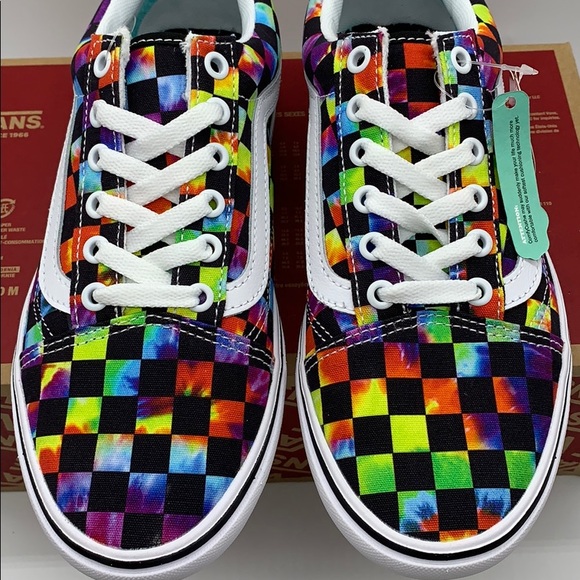 • VANS COMFYCUSH OLD SKOOL TIE-DYE CHECKERBOARD MN - Picture 9 of 16